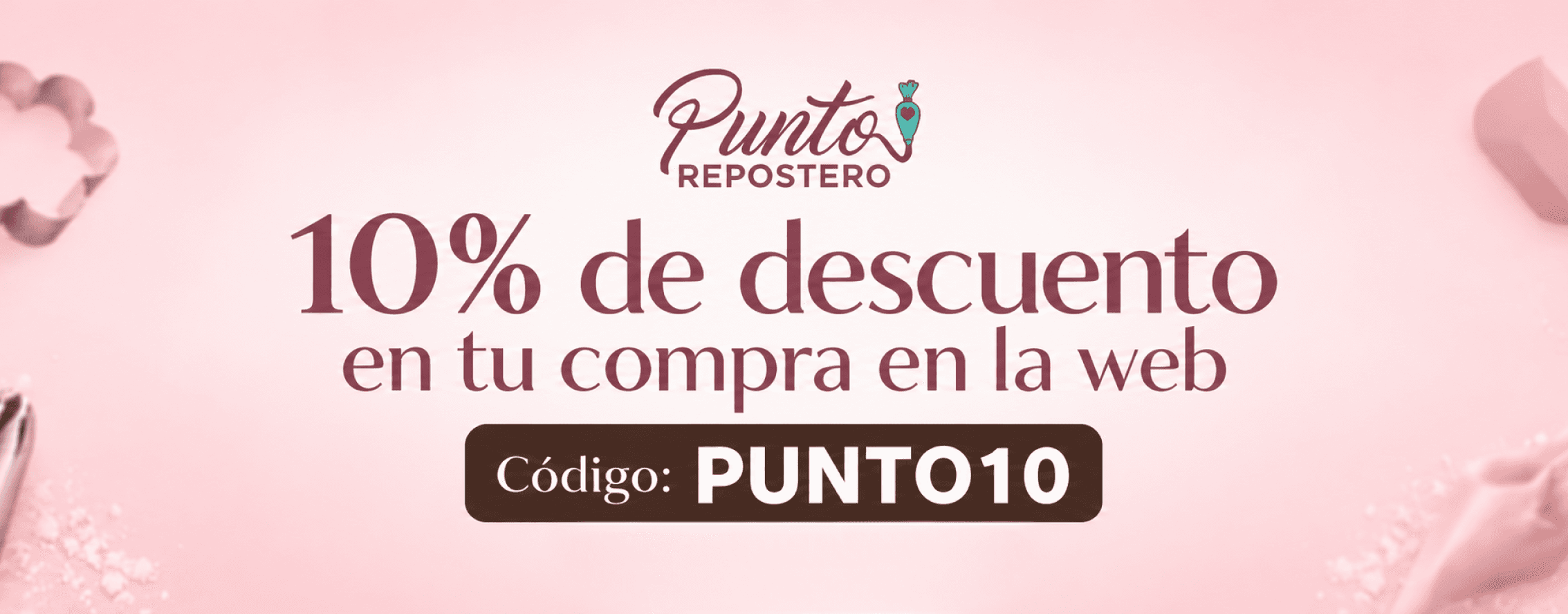10% de descuento en tu compra en la web con el código PUNTO10